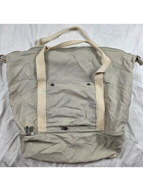 Lo & Sons Catalina Deluxe Weekender Beige Canvas Travel Tote With Handles